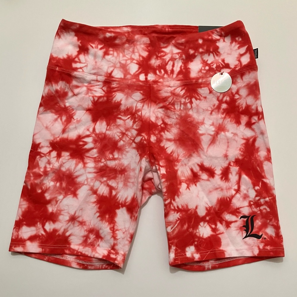 NWT PINK Victoria’s Secret University of Louisville Tie Dye Bike Shorts Yoga XS